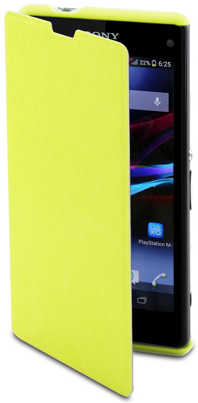 Muvit Sony Xperia Z1 Compact Easy Folio Card Case Lime is nooit meer leverbaar