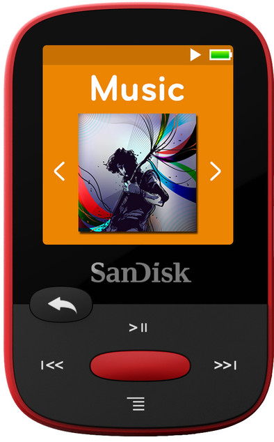 Sandisk Sansa Clip Sports 4GB Rood is nooit meer leverbaar