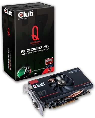 Club 3D Radeon R7 265 royalQueen is nooit meer leverbaar