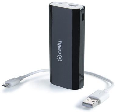 Celly Power Bank 3600 mAh Black is nooit meer leverbaar