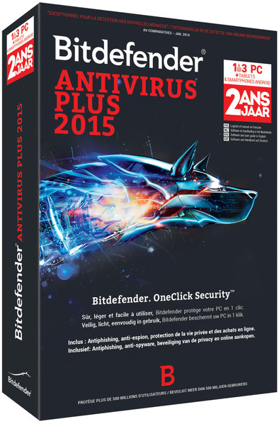 Bitdefender Antivirus Plus 2015 2 Jaar 3 gebruikers is nooit meer leverbaar
