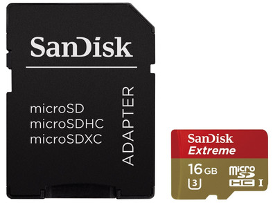 SanDisk MicroSDHC Extreme 16 GB Class 10 is nooit meer leverbaar