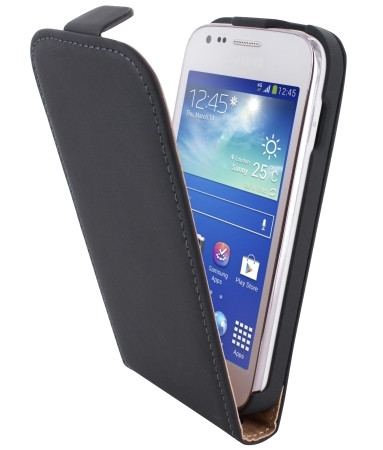 Mobiparts Premium Flip Case Samsung Galaxy Ace 4 3G Zwart is nooit meer leverbaar