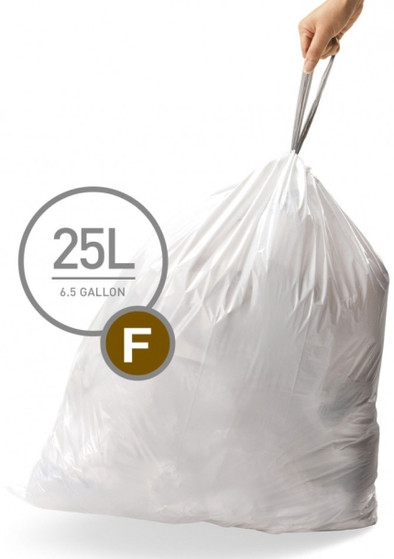 Simplehuman Afvalzakken Code F - 25 Liter (20 stuks) is nooit meer leverbaar