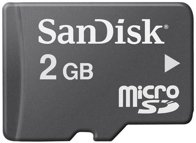 SanDisk MicroSD 2 GB is nooit meer leverbaar