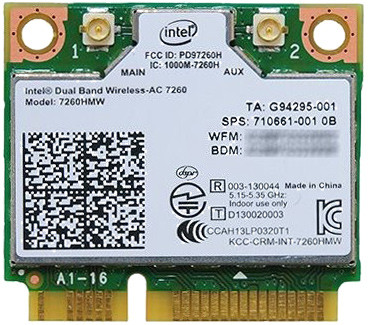 Intel Dual Band Wireless AC 7260 is nooit meer leverbaar