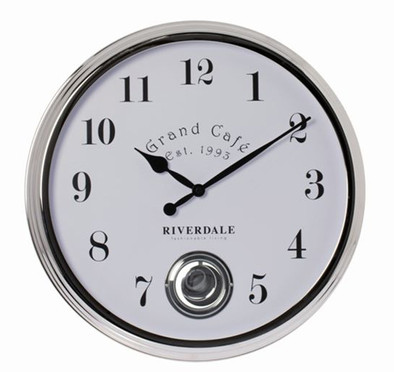 Riverdale Time Wandklok Zilver 44cm is nooit meer leverbaar