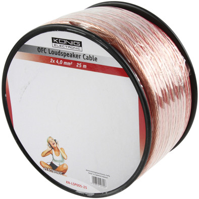 Konig OFC Luidsprekerkabel (2 x 4 mm) 25 meter is nooit meer leverbaar