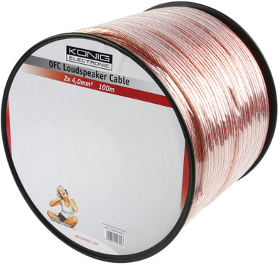 Konig OFC Luidsprekerkabel (2 x 4 mm) 100 meter is nooit meer leverbaar
