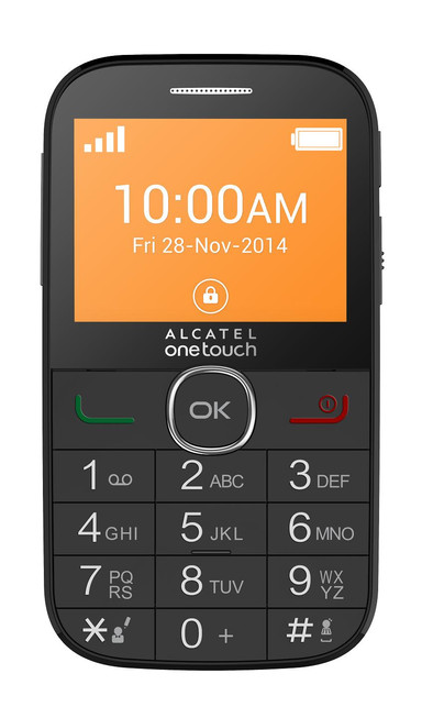 Alcatel One Touch 20.04C senioren telefoon zwart is nooit meer leverbaar