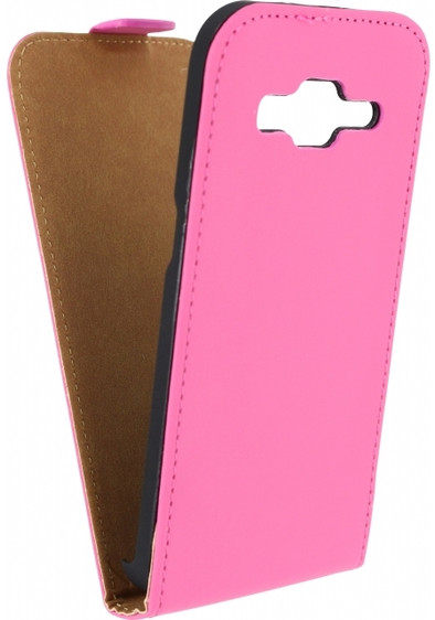 Mobilize Slim Flip Case Samsung Galaxy Core Prime Roze is nooit meer leverbaar