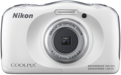 Nikon Coolpix S33 wit is nooit meer leverbaar