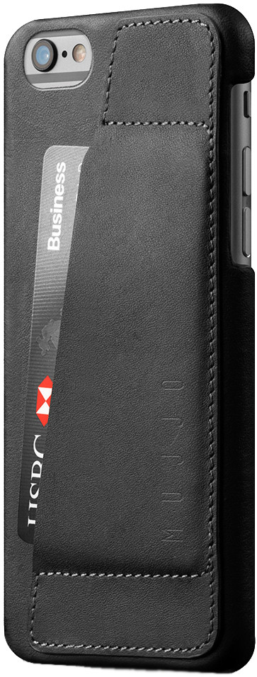 Mujjo Leather Wallet Case 80° Apple iPhone 6/6s Zwart is nooit meer leverbaar