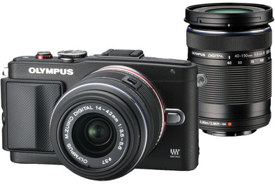 Olympus PEN E-PL6 + 14-42mm + 40-150mm zwart | Coolblue