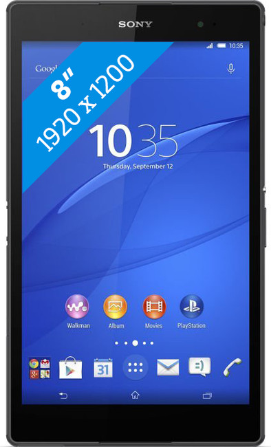 Sony Xperia Z3 Tablet Compact Wifi 16GB Zwart is nooit meer leverbaar