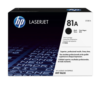 HP 81A Toner Zwart (CF281A) is nooit meer leverbaar