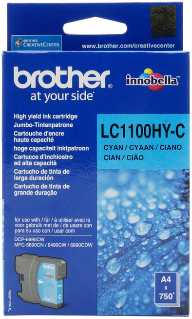 Brother LC-1100HYC XL Cyan High Quality Ink (Blauw) is nooit meer leverbaar