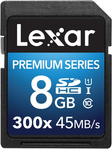 Lexar SDHC Premium 8GB 300X UHS1 is nooit meer leverbaar