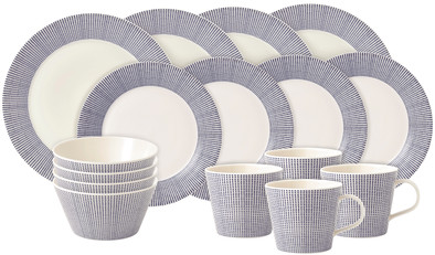 Royal Doulton Pacific 16-delige Serviesset Wit/blauw is nooit meer leverbaar