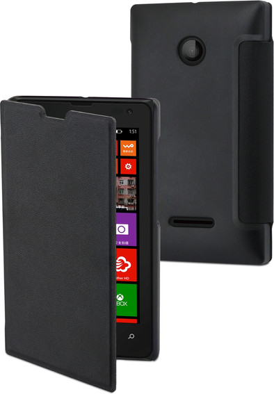 Muvit Wallet Case Microsoft Lumia 435 Zwart is nooit meer leverbaar