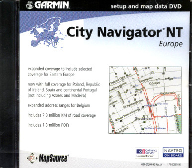 Garmin City Navigator NT Europe is nooit meer leverbaar