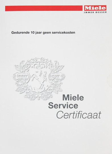 Miele Service Certificaat (10 jaar garantie) is nooit meer leverbaar