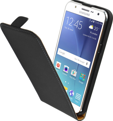 Mobiparts Premium Flip Case Samsung Galaxy J5 Zwart is nooit meer leverbaar