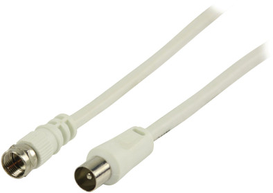 Valueline Antennekabel F Male - Coax Male 1 meter wit is nooit meer leverbaar