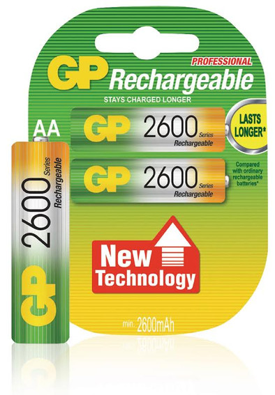 GP AA NiMH 2600 mAh batterijen 2-pack is nooit meer leverbaar