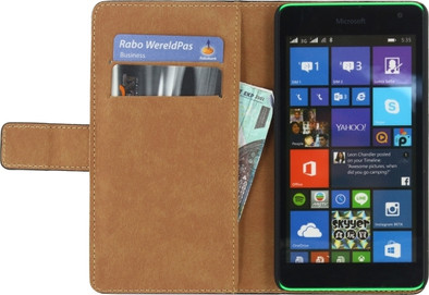 Mobilize Classic Wallet Book Case Microsoft Lumia 535 Zwart is nooit meer leverbaar