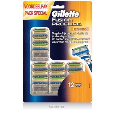 12x Gillette Fusion ProGlide Power Scheermesjes - Voordeelpak is nooit meer leverbaar