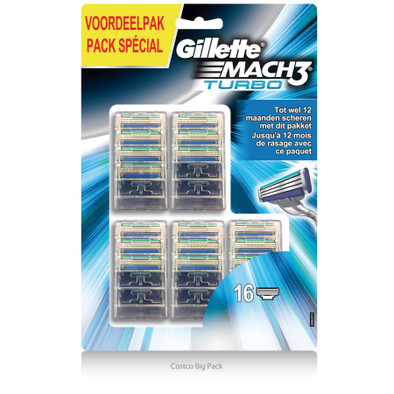 16x Gillette Mach3 Turbo Scheermesjes is nooit meer leverbaar