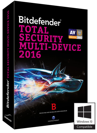 BitDefender Total Security MultiDevice 2016 2 jaar / 5 Gebruikers is nooit meer leverbaar