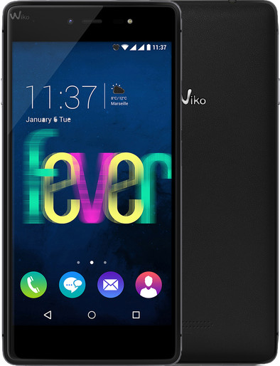 Wiko Fever 4G Zwart/Grijs Dual Sim is nooit meer leverbaar
