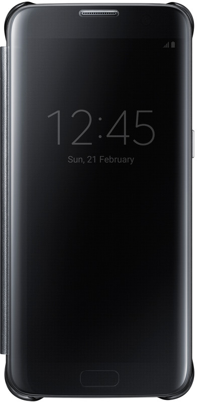 Samsung Galaxy S7 Edge Clear View Cover Zwart is nooit meer leverbaar