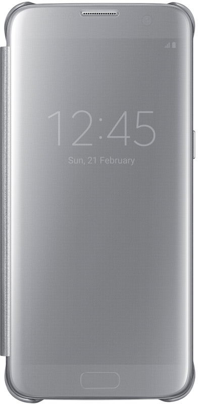Samsung Galaxy S7 Edge Clear View Cover Zilver is nooit meer leverbaar