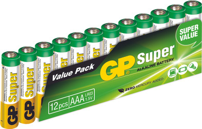 GP Super Alkaline Valuepack 12x AAA is nooit meer leverbaar