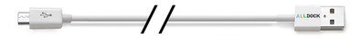 Alldock Micro USB Kabel 35 cm Wit is nooit meer leverbaar