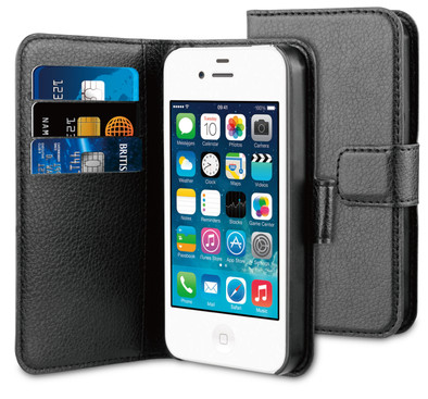 BeHello Wallet Case Apple iPhone 4/4S Zwart is nooit meer leverbaar