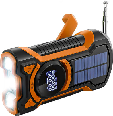 Just in Case Noodradio met Zonnepaneel en Powerbank 5.000 mAh Oranje is nooit meer leverbaar