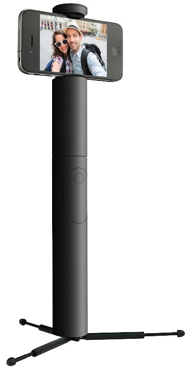 Cliquefie Max Selfie Stick bluetooth afstandsbediening Zwart is nooit meer leverbaar