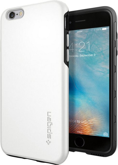 Spigen Thin Fit Hybrid Apple iPhone 6/6s Wit is nooit meer leverbaar
