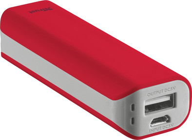 Trust Urban Primo Powerbank 2.200 mAh Rood is nooit meer leverbaar