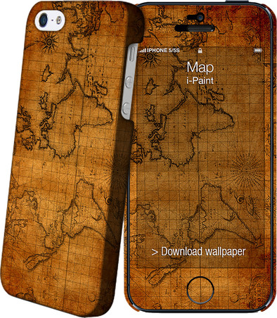 I-Paint Cover Apple iPhone 5/5S/SE Map is nooit meer leverbaar