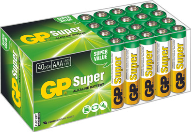 GP Super Alkaline 40-pack AAA is nooit meer leverbaar