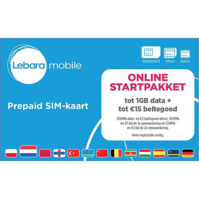 Lebara Online simkaart is nooit meer leverbaar