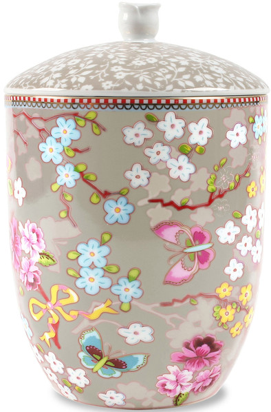 Pip Studio Floral Vooraadpot Khaki 1L is nooit meer leverbaar