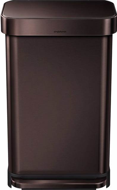 Simplehuman Rectangular Liner Pocket 45-Liter Stainless Steel Bronze is no longer available