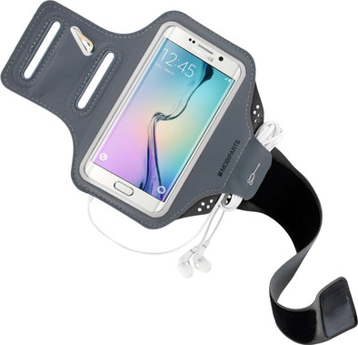Mobiparts Comfort Fit Sportarmband Samsung Galaxy S6 Edge Zwart is nooit meer leverbaar