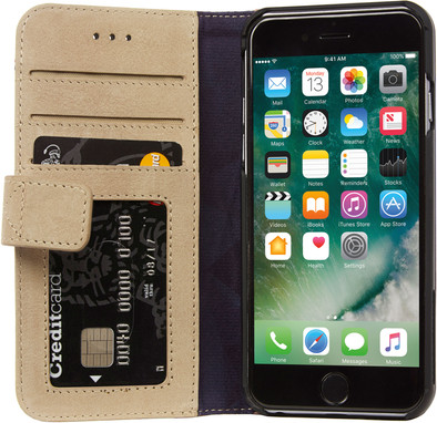 Decoded Leather Wallet Case Apple iPhone 6/6s/7/8 Beige is nooit meer leverbaar